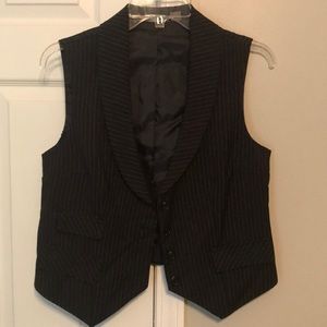 Black pin stipe vest